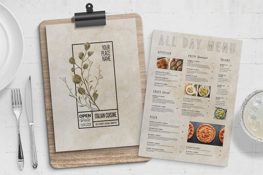 Banner image of Premium Cafe Menu Template  Free Download