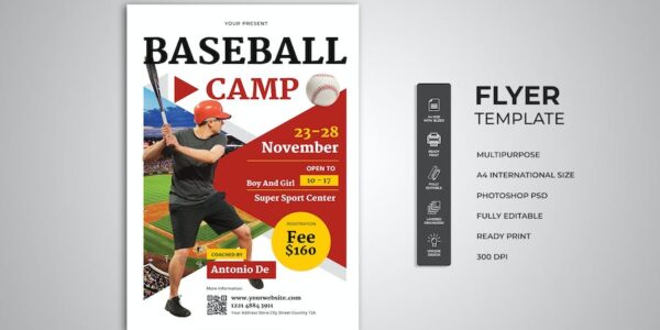 Banner image of Premium Baseball Flyer  Free Download