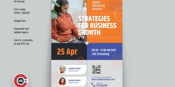 Banner image of Premium Digital Marketing Webinar Flyer  Free Download