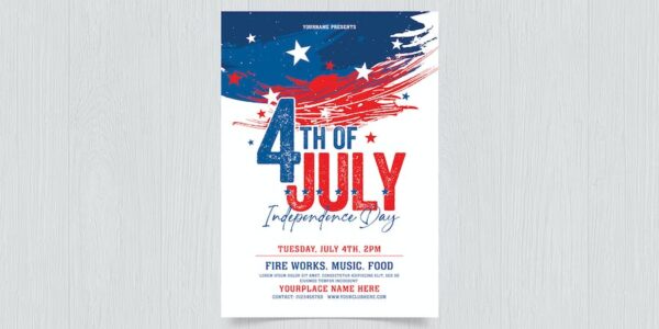 Banner image of Premium 4th of July Independence Day Flyer  Free Download