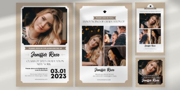 Banner image of Premium CD Graduation Announcement Post Card  Free Download