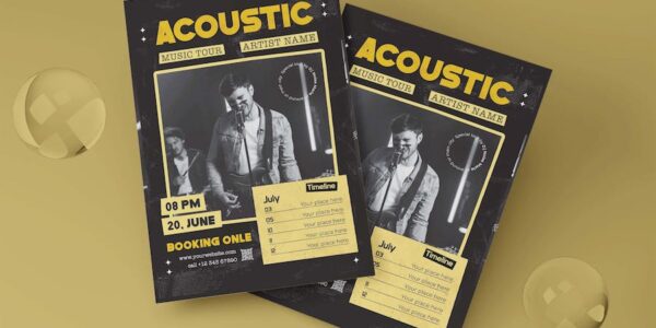 Banner image of Premium Acoustic Music Tour Flyer  Free Download