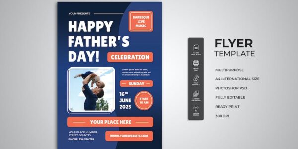 Banner image of Premium Fathers Day Flyer  Free Download