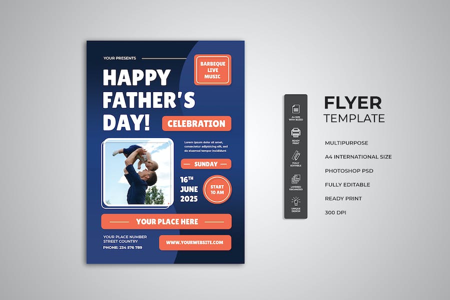 Banner image of Premium Fathers Day Flyer  Free Download