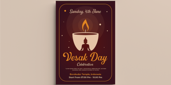 Banner image of Premium Vesak Flyer  Free Download