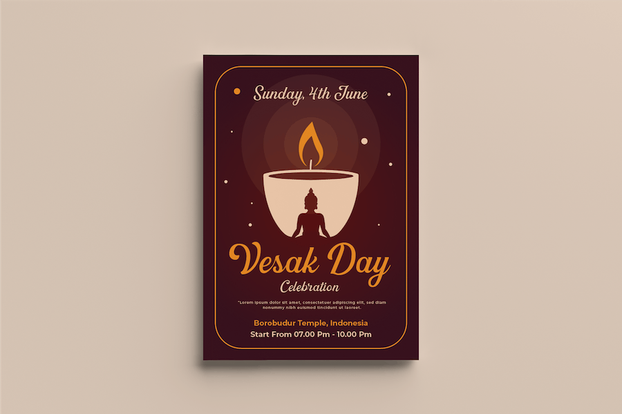 Banner image of Premium Vesak Flyer  Free Download