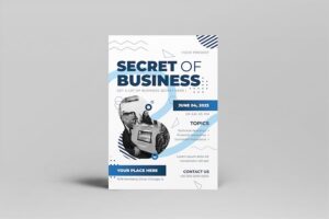 Banner image of Premium White Flat Design Secret of Business Flyer  Free Download