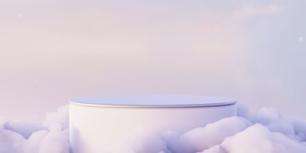 Banner image of Premium Pedestal for Cosmetics in Clouds  Free Download