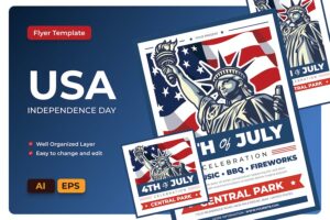 Banner image of Premium America Independence Day Flyer Template  Free Download