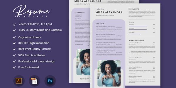 Banner image of Premium Zety Creative Resume CV Template  Free Download