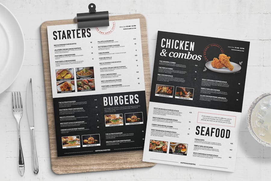 Banner image of Premium Modern Menu Template  Free Download