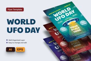 Banner image of Premium World UFO Day Flyer Template  Free Download