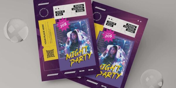 Banner image of Premium Night Party Flyer  Free Download
