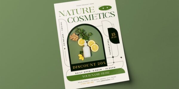 Banner image of Premium Nature Cosmetic Store Sale Flyer  Free Download