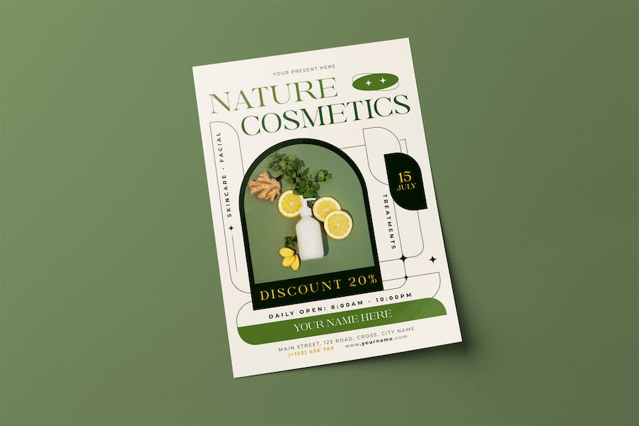 Banner image of Premium Nature Cosmetic Store Sale Flyer  Free Download