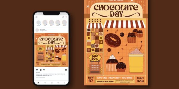 Banner image of Premium Chocolate Day Flyer  Free Download