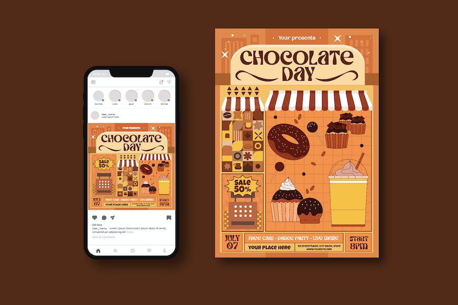 Banner image of Premium Chocolate Day Flyer  Free Download