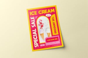 Banner image of Premium Ice Cream Sale Flyer  Free Download