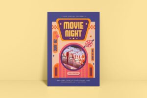 Banner image of Premium Movie Night Flyer  Free Download