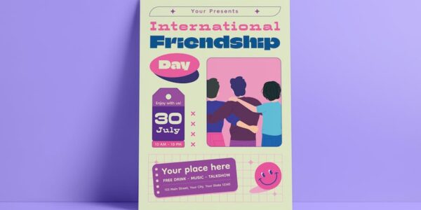 Banner image of Premium Friendship Day Flyer Template  Free Download