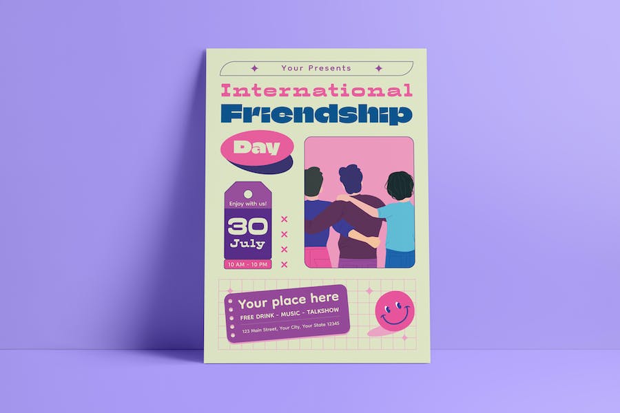 Banner image of Premium Friendship Day Flyer Template  Free Download