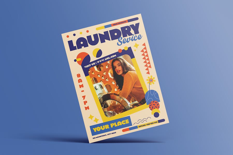 Banner image of Premium Laundry Service Flyer  Free Download