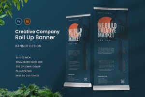 Banner image of Premium Creative Company Roll Up Banner  Free Download