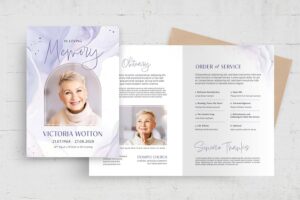 Banner image of Premium Purple White Funeral Template  Free Download