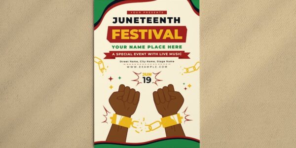 Banner image of Premium Juneteenth Day Flyer  Free Download