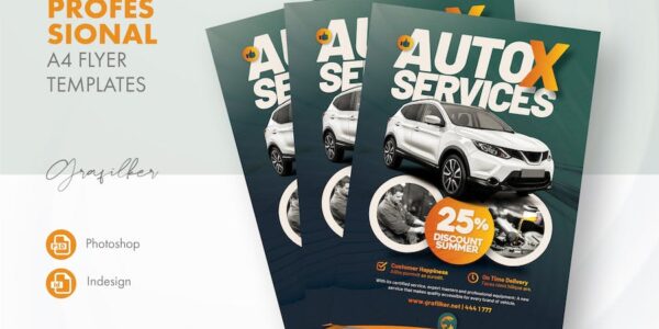 Banner image of Premium Auto Services Flyer Templates  Free Download