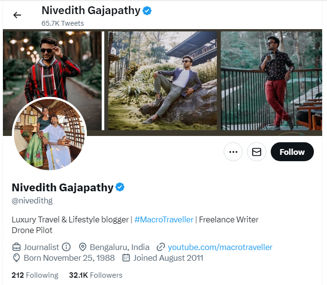 An Image of Nivedith Gajapathy Twitter Profile