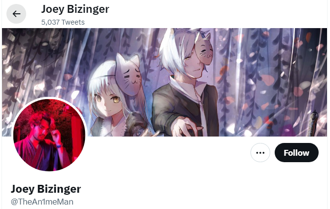 A profile image of the twitter account of Joey Bizinger