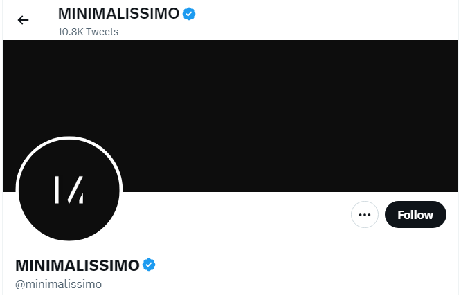 A profile image of the twitter account of MINIMALISSIMO