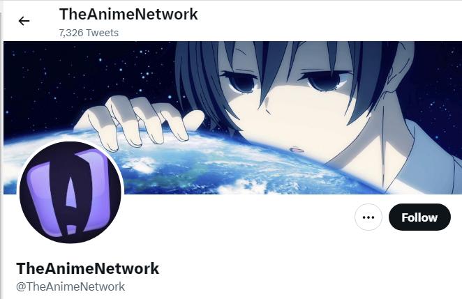 A profile image of the twitter account of TheAnimeNetwork