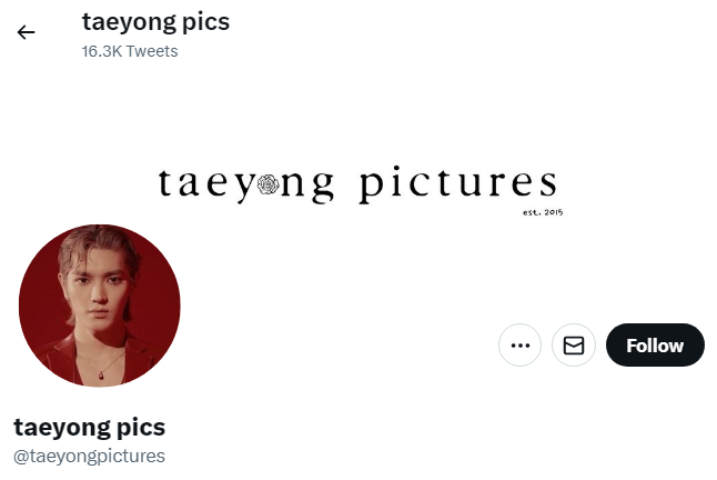 A profile image of the twitter account of taeyong pics