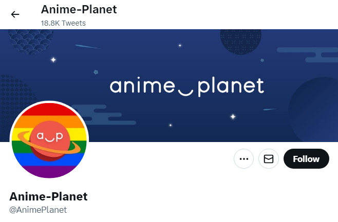 A profile image of the twitter account of Anime-Planet