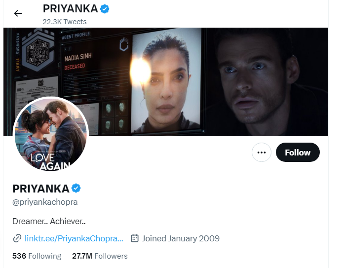 An Image of PRIYANKA Twitter Profile