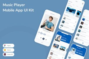 Banner image of Premium Music Player Mobile App UI Kit  Free Download