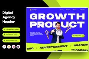 Banner image of Premium Digital Agency Hero Header Image  Free Download