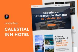 Banner image of Premium Celestial Inn Hotel Landing Page Figma  Free Download