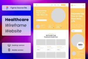 Banner image of Premium Healthcare Wireframe Website  Free Download