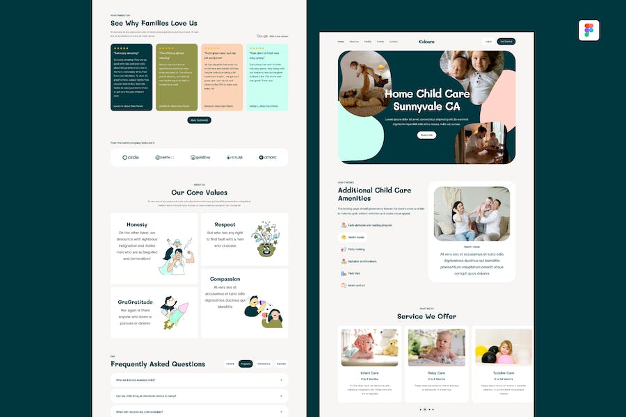 Banner image of Premium KidCare UI Design Template  Free Download