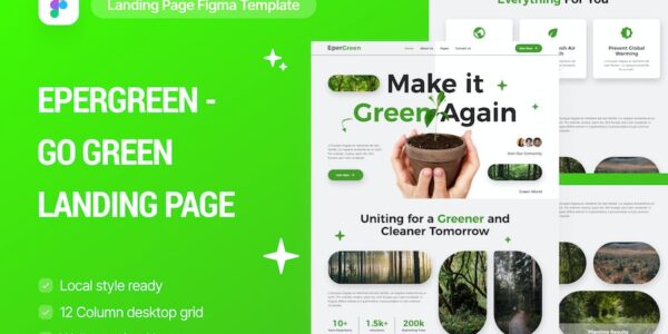 Banner image of Premium EperGreen - Go Green Landing Page  Free Download
