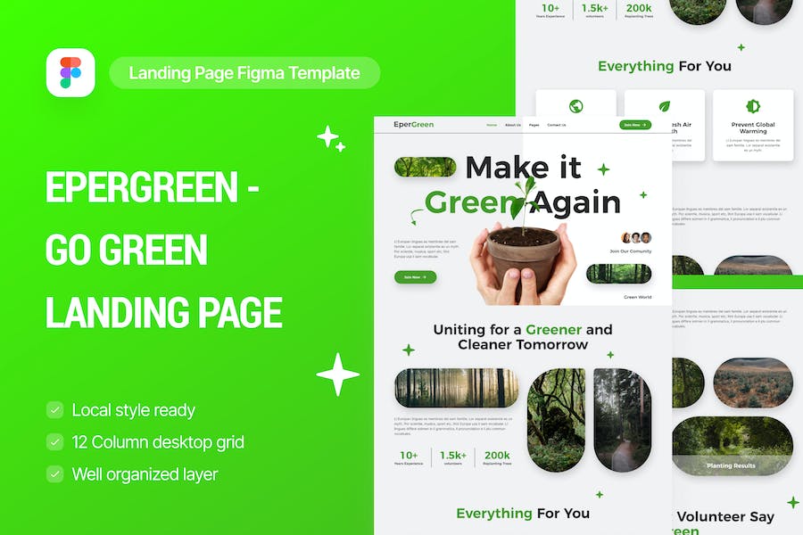 Banner image of Premium EperGreen - Go Green Landing Page  Free Download