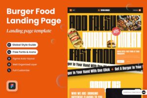 Banner image of Premium Yapari Burger Restaurant Food Landing Page  Free Download