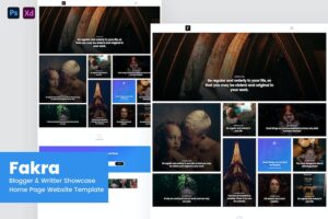 Banner image of Premium Fakra Blogger Authors Website Design Template  Free Download