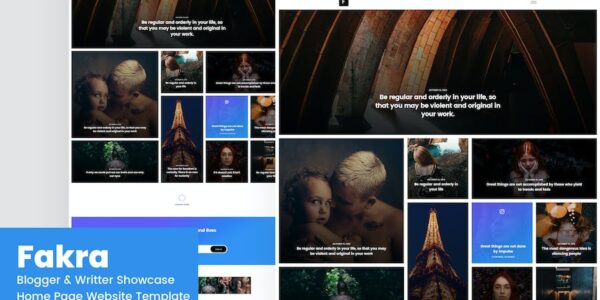 Banner image of Premium Fakra Blogger Authors Website Design Template  Free Download