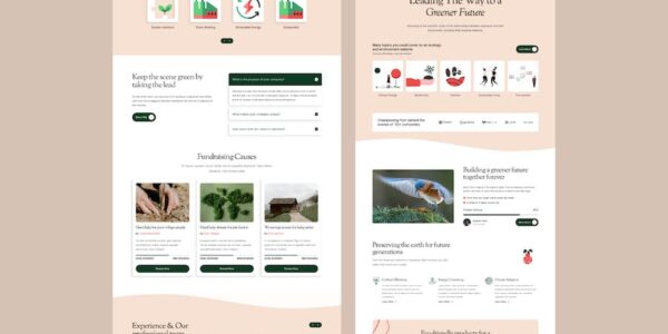 Banner image of Premium Ecology Environment Figma Template  Free Download