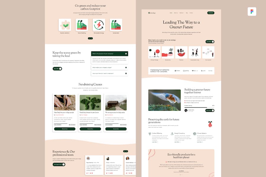 Banner image of Premium Ecology Environment Figma Template  Free Download