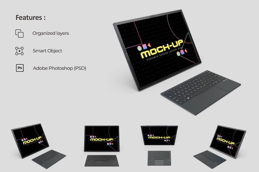 Banner image of Premium Flexible Asus Laptop Mockup  Free Download